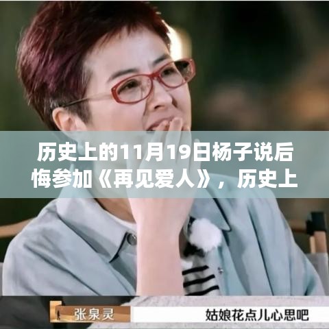 杨子后悔参加再见爱人，背后的故事与反思历程揭秘