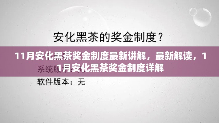 11月安化黑茶奖金制度最新详解与解读