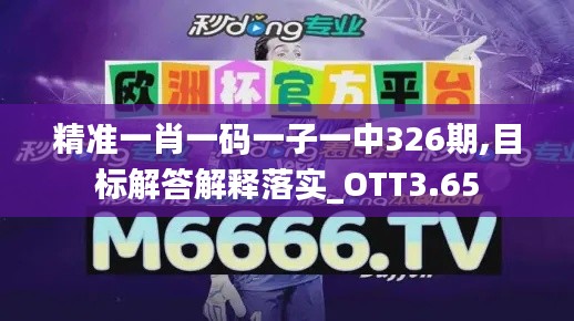 精准一肖一码一子一中326期,目标解答解释落实_OTT3.65