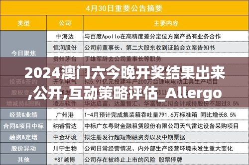 2024澳门六今晚开奖结果出来,公开,互动策略评估_Allergo版(意为轻快)EHE6.74