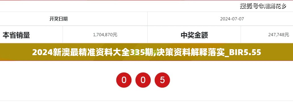 2024新澳最精准资料大全335期,决策资料解释落实_BIR5.55