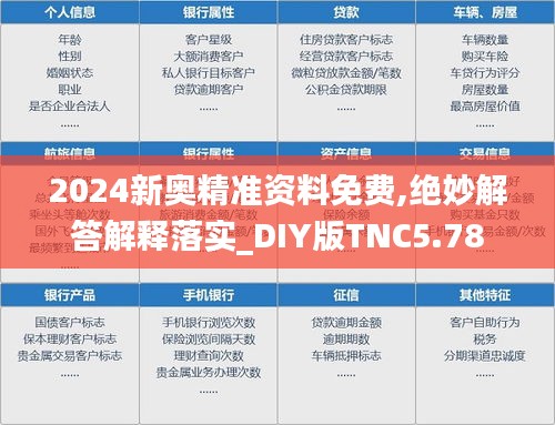 2024新奥精准资料免费,绝妙解答解释落实_DIY版TNC5.78