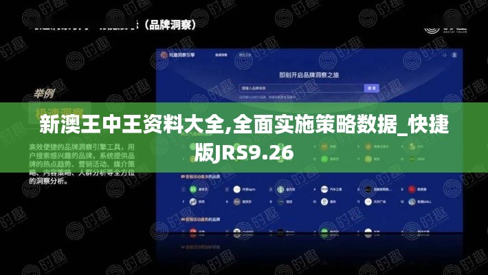 新澳王中王资料大全,全面实施策略数据_快捷版JRS9.26