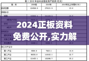 2024正板资料免费公开,实力解答执行落实_定向版NTI2.34