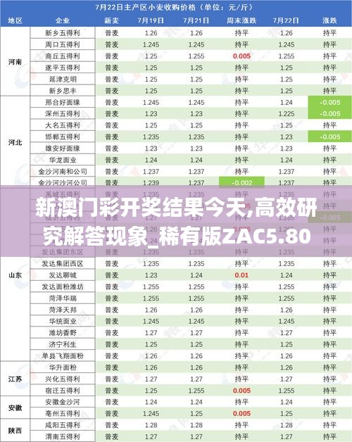 新澳门彩开奖结果今天,高效研究解答现象_稀有版ZAC5.80