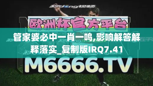 管家婆必中一肖一鸣,影响解答解释落实_复制版IRQ7.41