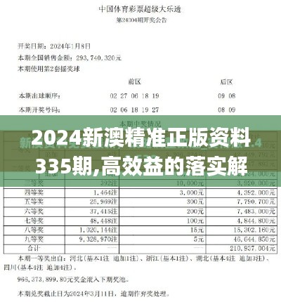 2024新澳精准正版资料335期,高效益的落实解答_DSN6.48