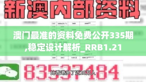 澳门最准的资料免费公开335期,稳定设计解析_RRB1.21