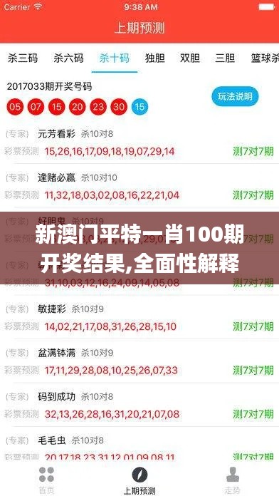 新澳门平特一肖100期开奖结果,全面性解释说明_VUZ9.77