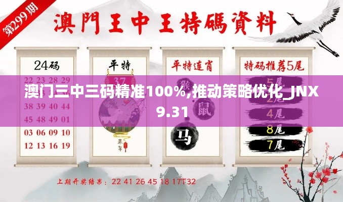 澳门三中三码精准100%,推动策略优化_JNX9.31