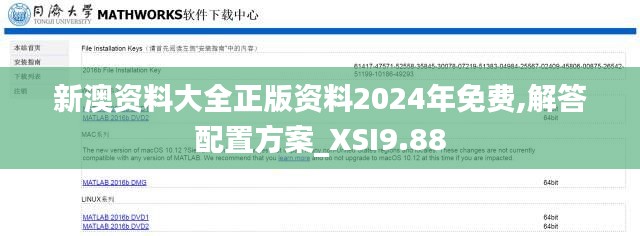 新澳资料大全正版资料2024年免费,解答配置方案_XSI9.88