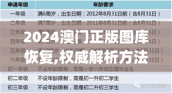 2024澳门正版图库恢复,权威解析方法_CKP9.8