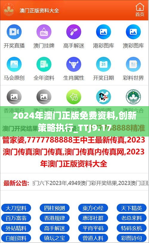 2024年澳门正版免费资料,创新策略执行_TTJ9.17