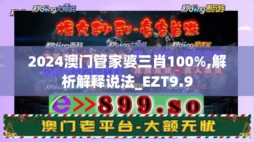 2024澳门管家婆三肖100%,解析解释说法_EZT9.9