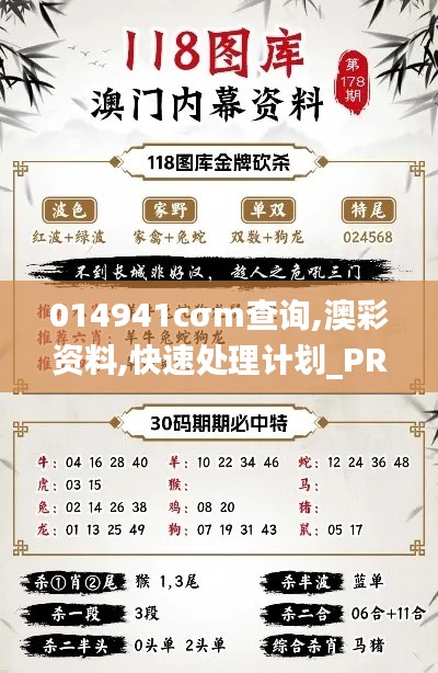 014941cσm查询,澳彩资料,快速处理计划_PRZ9.24