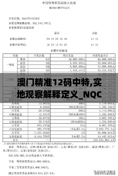 澳门精准12码中特,实地观察解释定义_NQC9.52