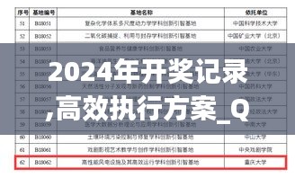 2024年开奖记录,高效执行方案_QCG9.97