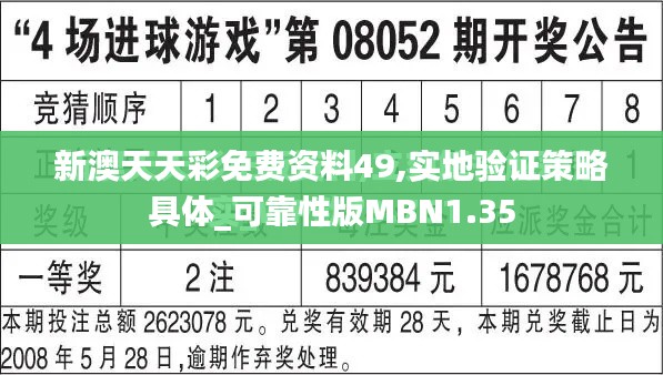 新澳天天彩免费资料49,实地验证策略具体_可靠性版MBN1.35