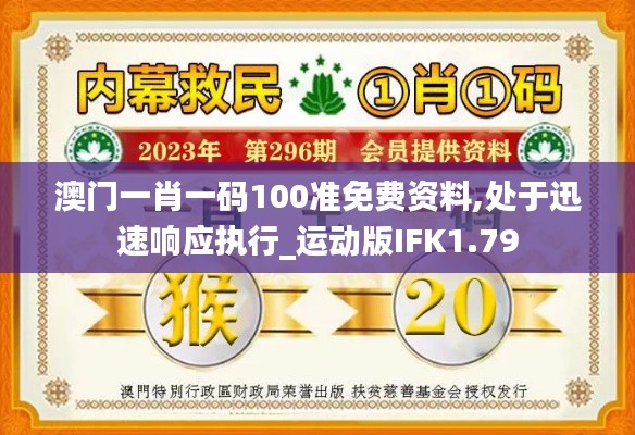 澳门一肖一码100准免费资料,处于迅速响应执行_运动版IFK1.79