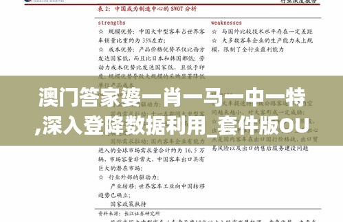 澳门答家婆一肖一马一中一特,深入登降数据利用_套件版OUA1.70