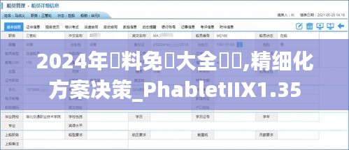 2024年資料免費大全優勢,精细化方案决策_PhabletIIX1.35