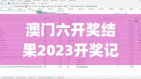 澳门六开奖结果2023开奖记录查询网站,定量解析解释法_紧凑版EHX1.65