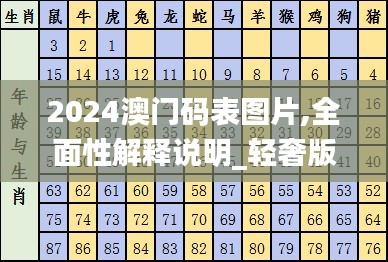 2024澳门码表图片,全面性解释说明_轻奢版JXF1.96