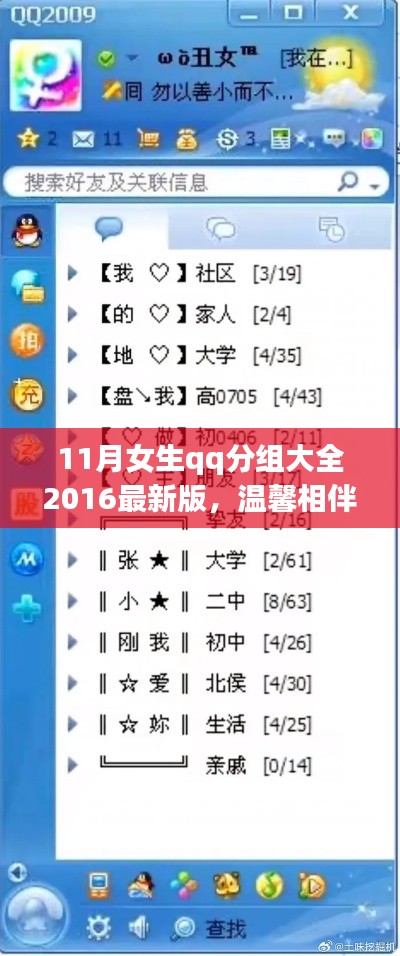 女生QQ分组故事，温馨相伴，友情常在 2016最新版