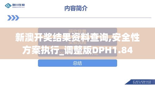 新澳开奖结果资料查询,安全性方案执行_调整版DPH1.84