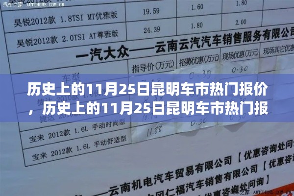 历史上的11月25日昆明车市热门报价全攻略，最新车价信息获取指南