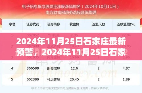 2024年11月25日石家庄最新预警与信息解析