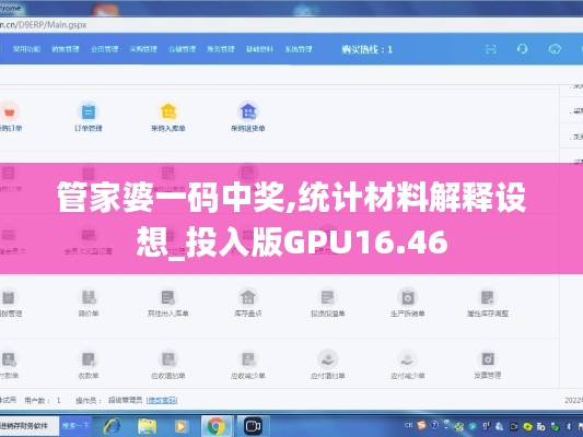 管家婆一码中奖,统计材料解释设想_投入版GPU16.46