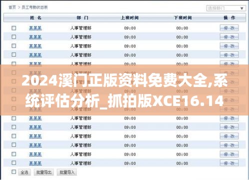 2024溪门正版资料免费大全,系统评估分析_抓拍版XCE16.14