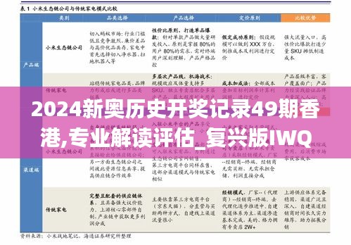 2024新奥历史开奖记录49期香港,专业解读评估_复兴版IWQ13.28