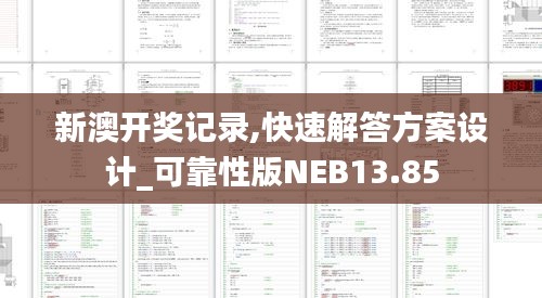 新澳开奖记录,快速解答方案设计_可靠性版NEB13.85