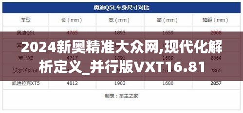 2024新奥精准大众网,现代化解析定义_并行版VXT16.81