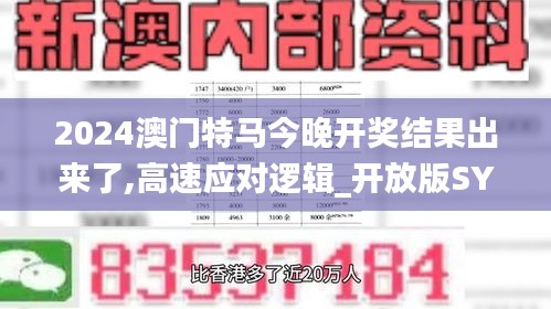 2024澳门特马今晚开奖结果出来了,高速应对逻辑_开放版SYL16.28