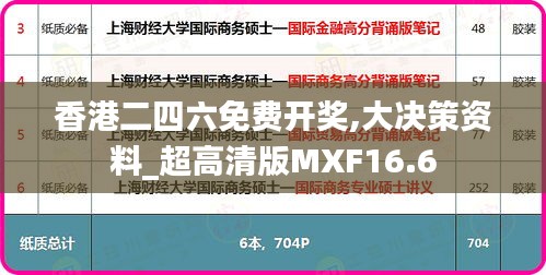 香港二四六免费开奖,大决策资料_超高清版MXF16.6