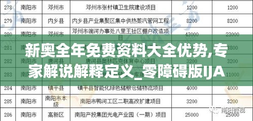 新奥全年免费资料大全优势,专家解说解释定义_零障碍版IJA16.54