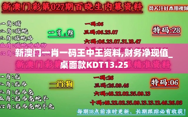 新澳门一肖一码王中王资料,财务净现值_桌面款KDT13.25