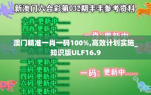 澳门精准一肖一码100%,高效计划实施_知识版ULF16.9