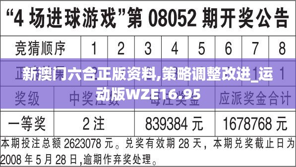 新澳门六合正版资料,策略调整改进_运动版WZE16.95