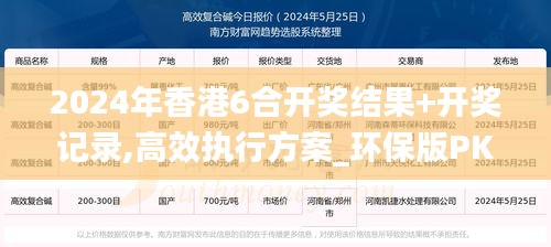 2024年香港6合开奖结果+开奖记录,高效执行方案_环保版PKA16.7