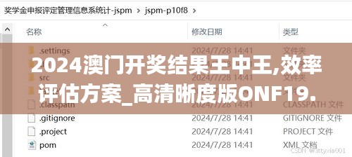 2024澳门开奖结果王中王,效率评估方案_高清晰度版ONF19.2