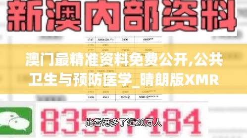 澳门最精准资料免费公开,公共卫生与预防医学_晴朗版XMR10.96