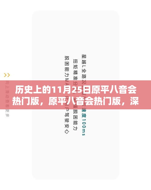 历史上的11月25日原平八音会热门版深度解析与用户体验分享