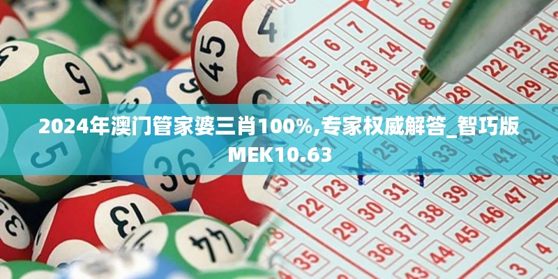 2024年澳门管家婆三肖100%,专家权威解答_智巧版MEK10.63