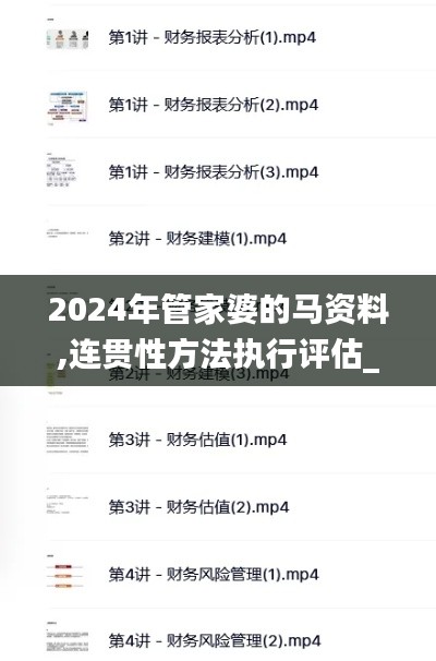 2024年管家婆的马资料,连贯性方法执行评估_资源版CIU19.2