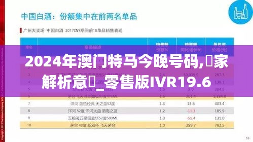 2024年澳门特马今晚号码,專家解析意見_零售版IVR19.6