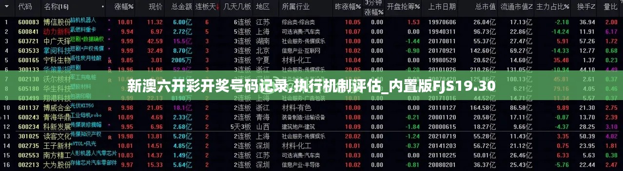 新澳六开彩开奖号码记录,执行机制评估_内置版FJS19.30